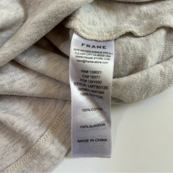 Frame Denim Heather Gray Crew Neck Shirt - Picture 4 of 8